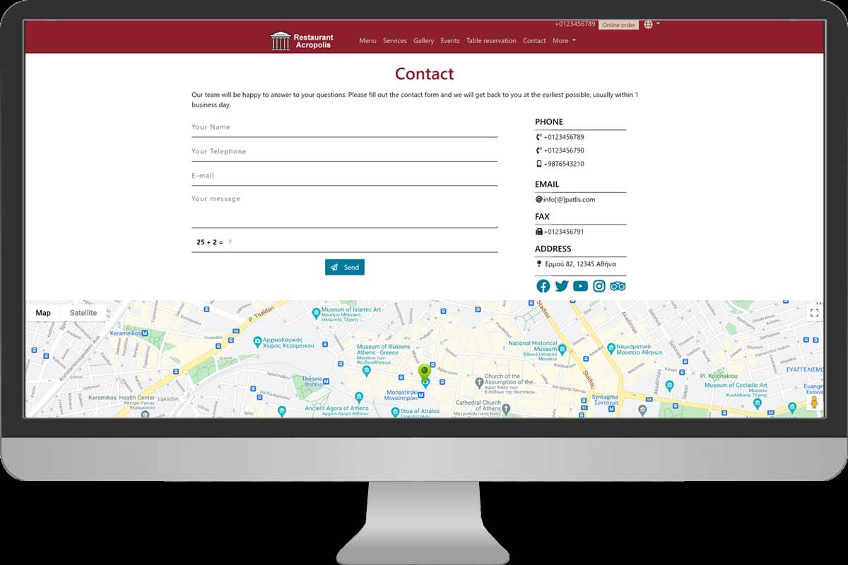 Website for Restaurant