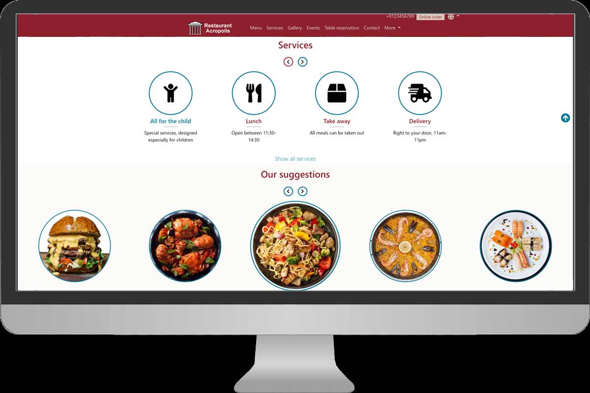 Website for Restaurant