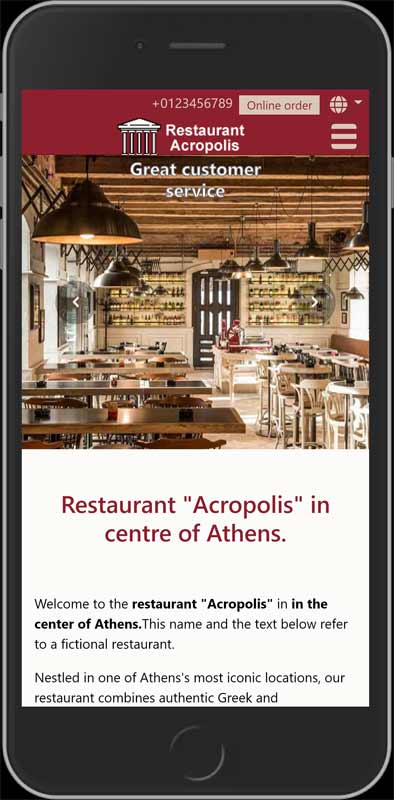Website for Restaurant
