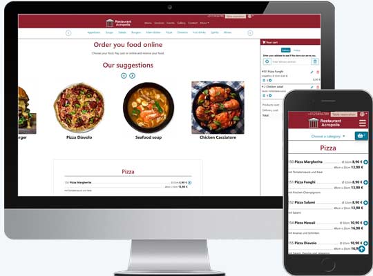 Online Bestellsystem für Gastronomie